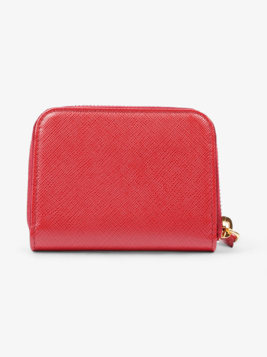 Zip Around Wallet Red Saffiano Leather Image 2