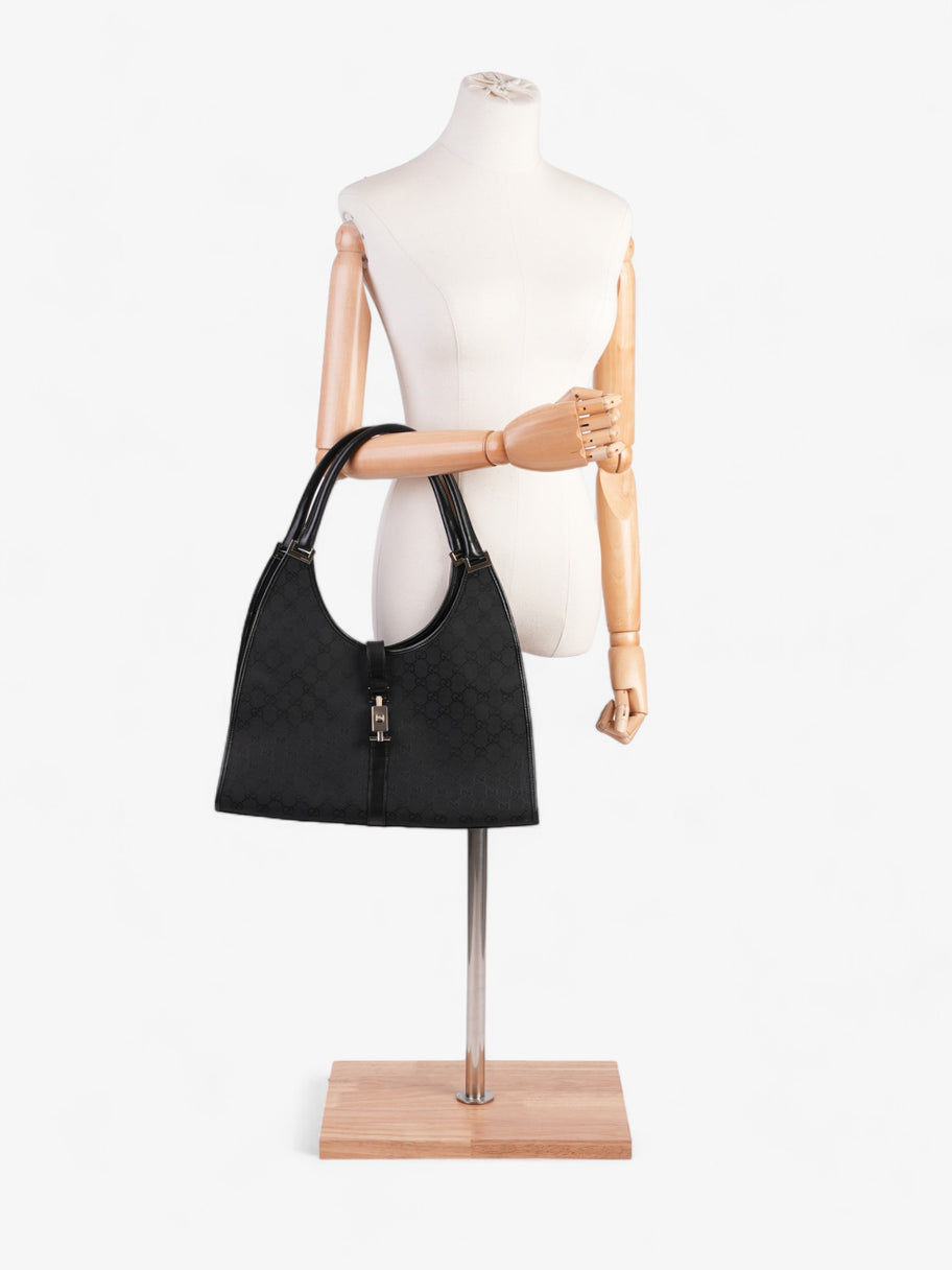 Gucci Jackie Shoulder Bag Black Canvas Image 2