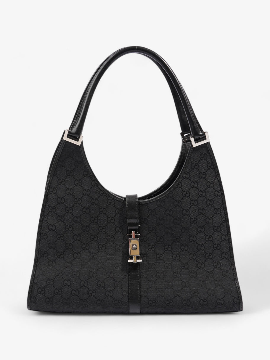 Gucci Jackie Shoulder Bag Black Canvas Image 1