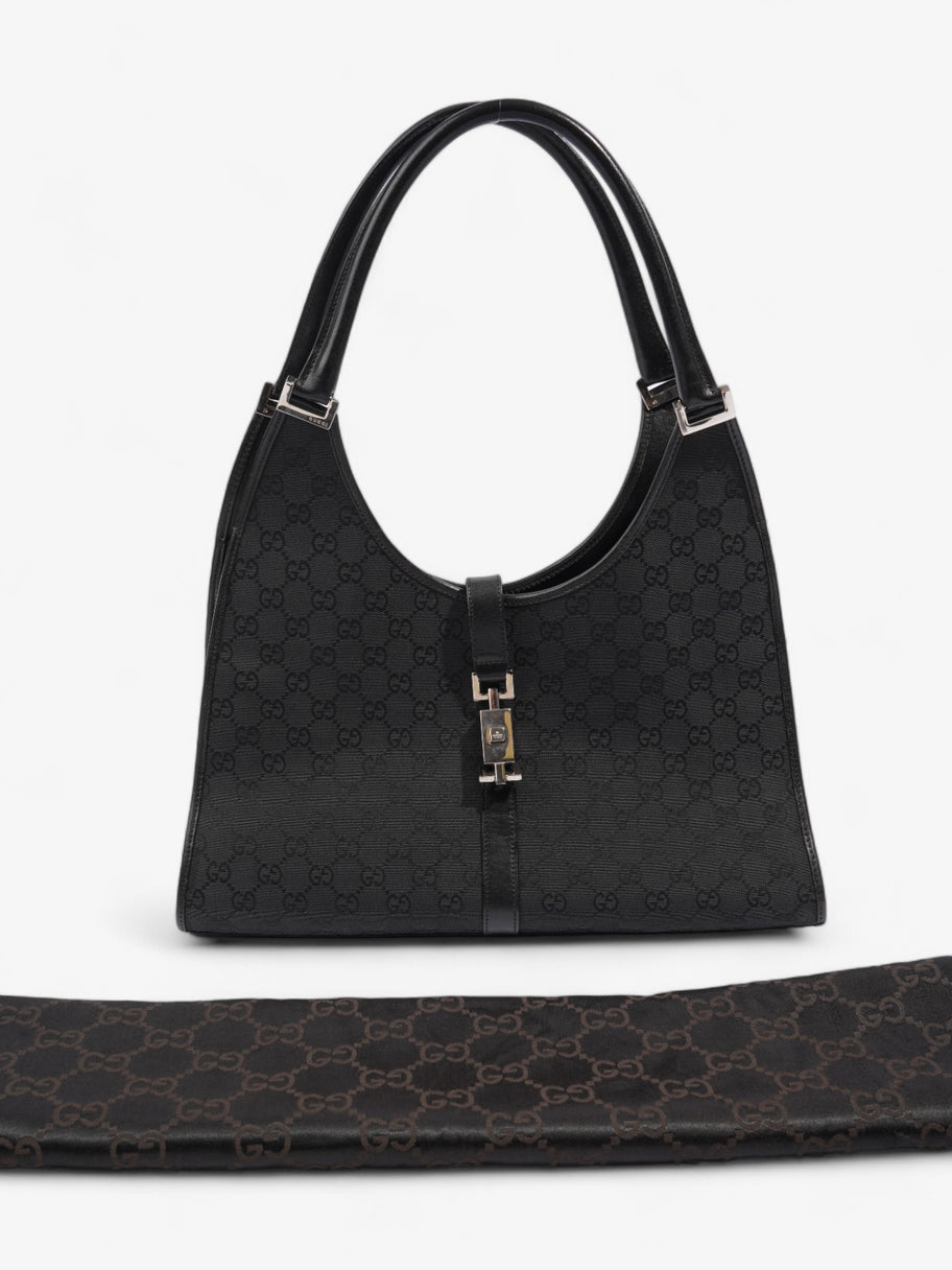 Gucci Jackie Shoulder Bag Black Canvas Image 8