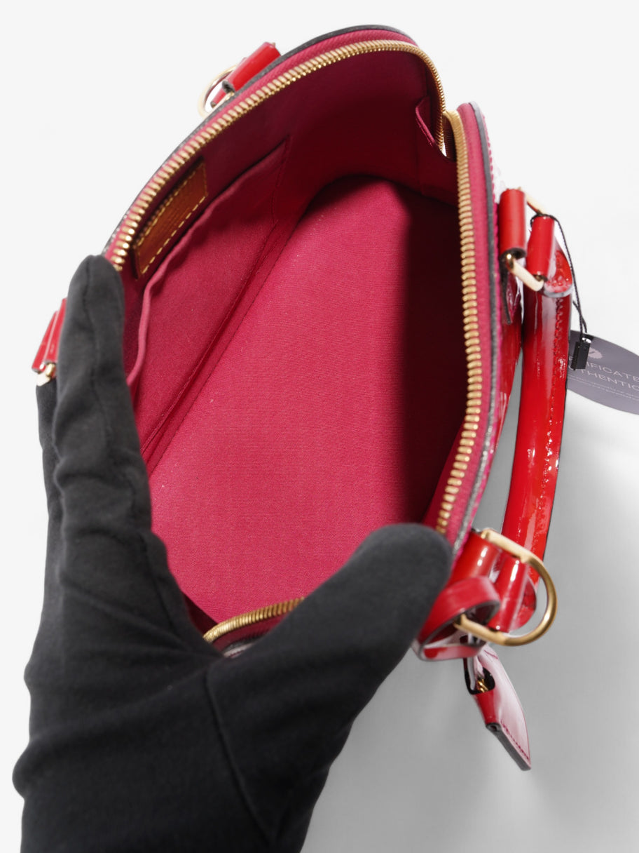 Louis Vuitton Alma Red Monogram Vernis Leather BB Image 6