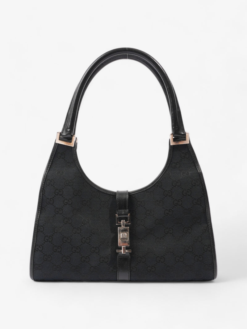  Gucci Jackie Black Guccissima Canvas