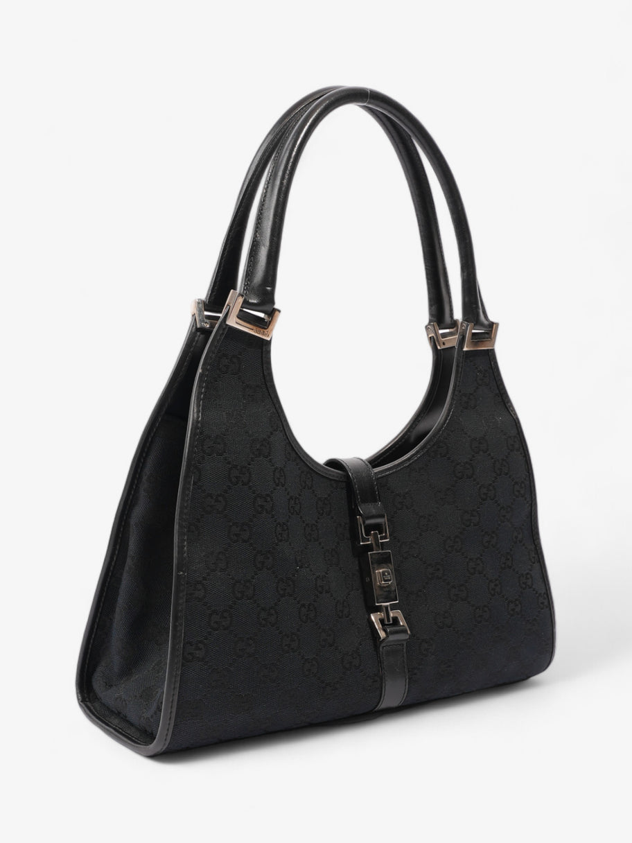 Gucci Jackie Black Guccissima Canvas Image 8