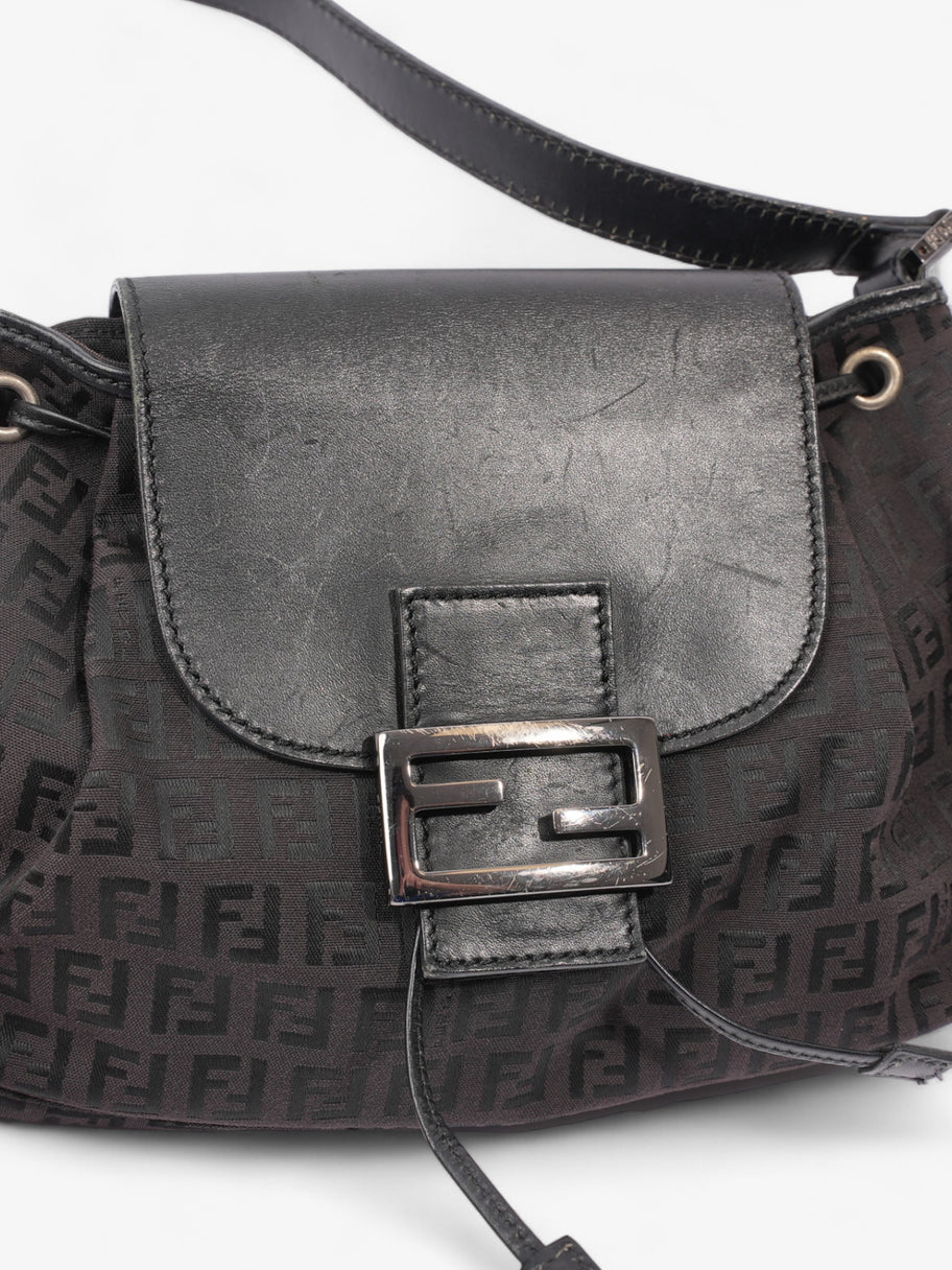 Fendi Zucchino Baguette Zucca / Black Canvas Image 9