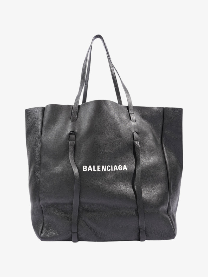  Balenciaga Everyday Tote Black / White Leather Medium