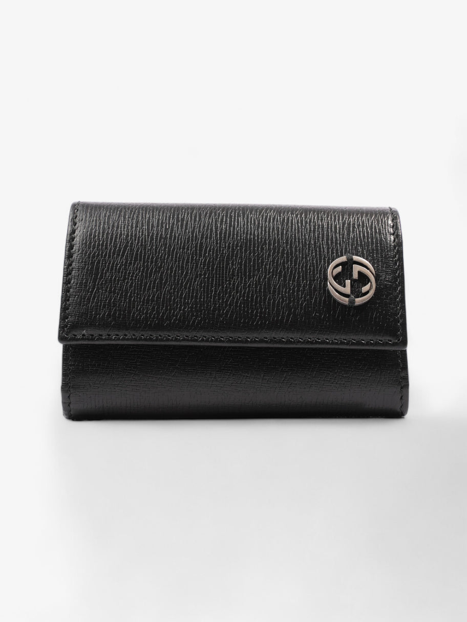 Gucci Interlocking G Key Case Black Leather Image 1