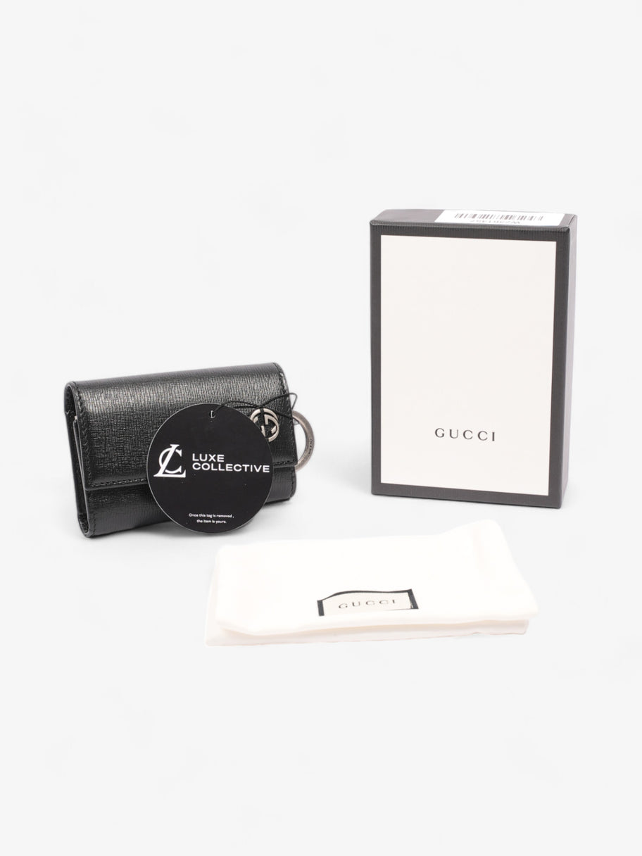 Gucci Interlocking G Key Case Black Leather Image 6