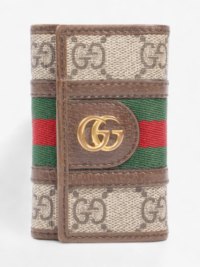  Gucci GG Web Key Case Supreme Print