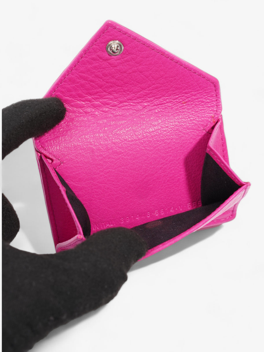 Balenciaga Papier Compact Wallet Neon Pink Leather Mini Image 4