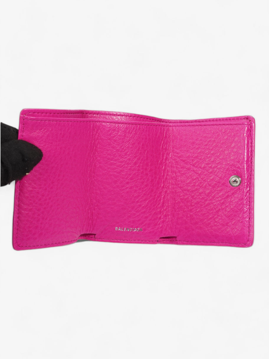 Balenciaga Papier Compact Wallet Neon Pink Leather Mini Image 6