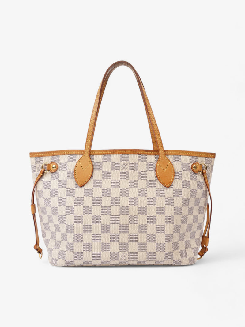  Louis Vuitton Neverfull Damier Azur Coated Canvas PM