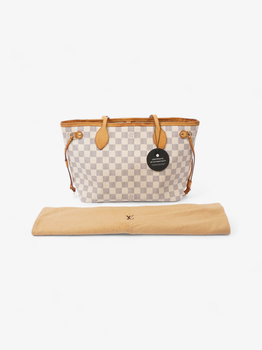 Louis Vuitton Neverfull Damier Azur Coated Canvas PM Image 9