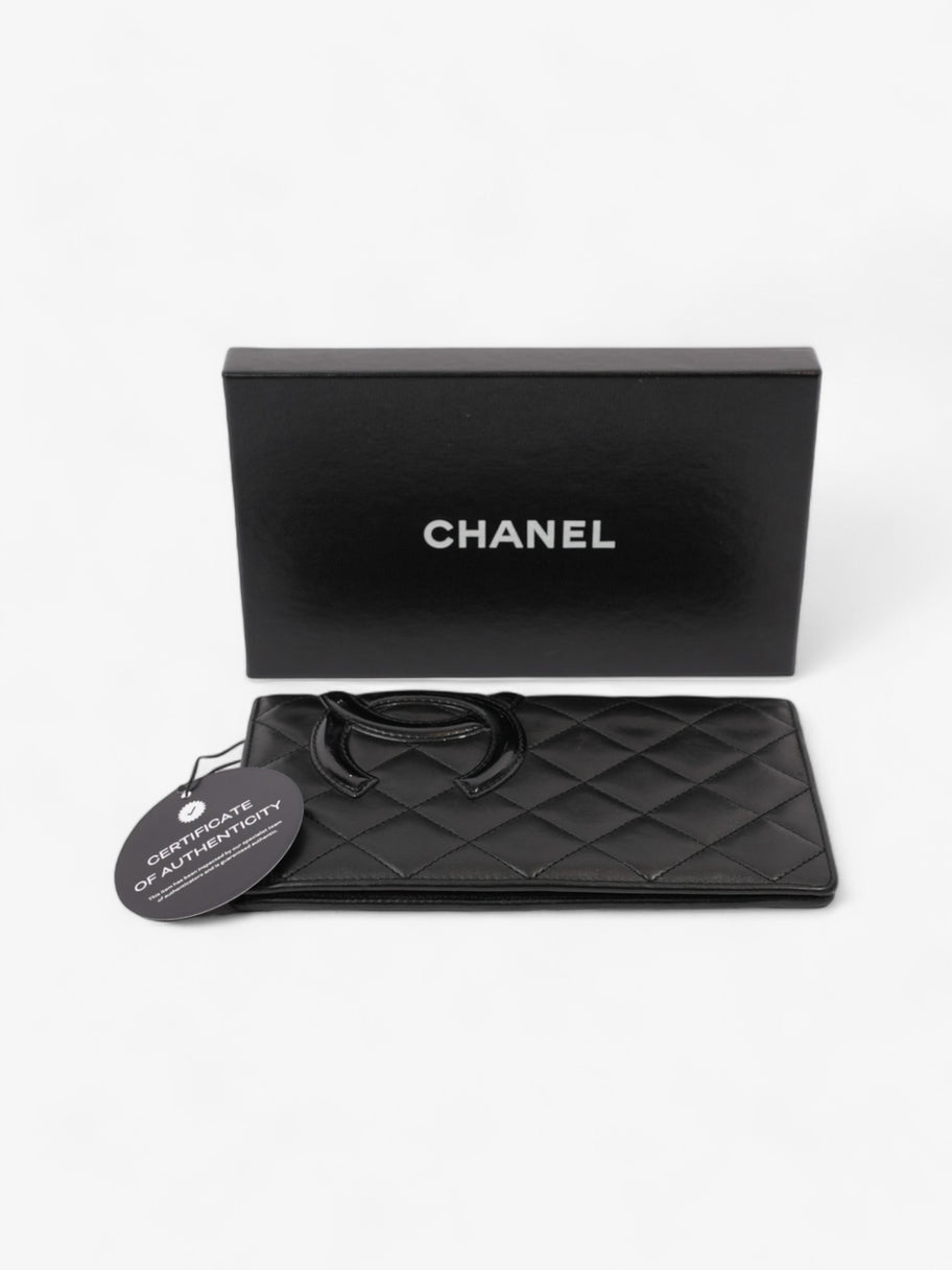 Chanel Cambon Line Lam Wallet Black Leather Image 10