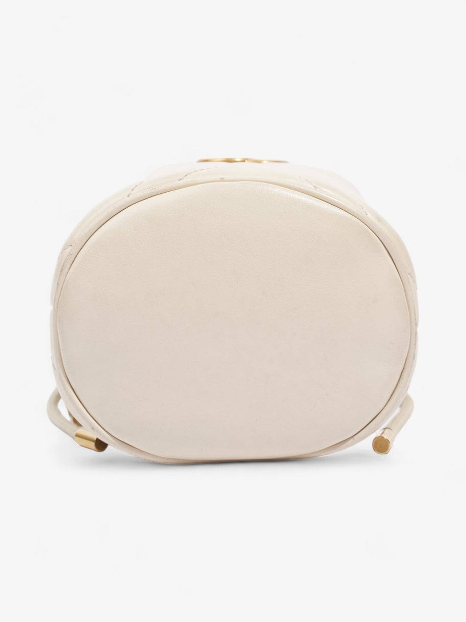 Gucci Marmont Bucket Bag White Leather Image 6