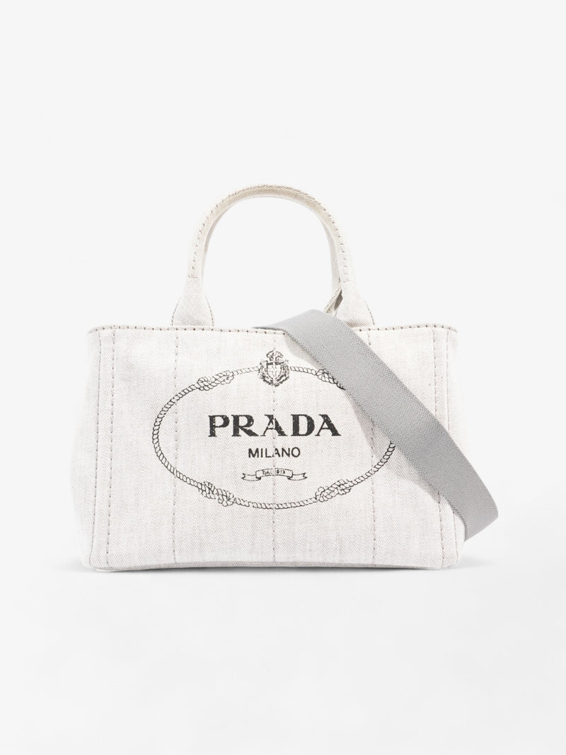  Prada Canapa Tote Grey Denim