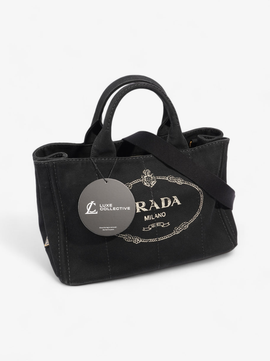 Prada Canapa Logo Black Canvas Image 8