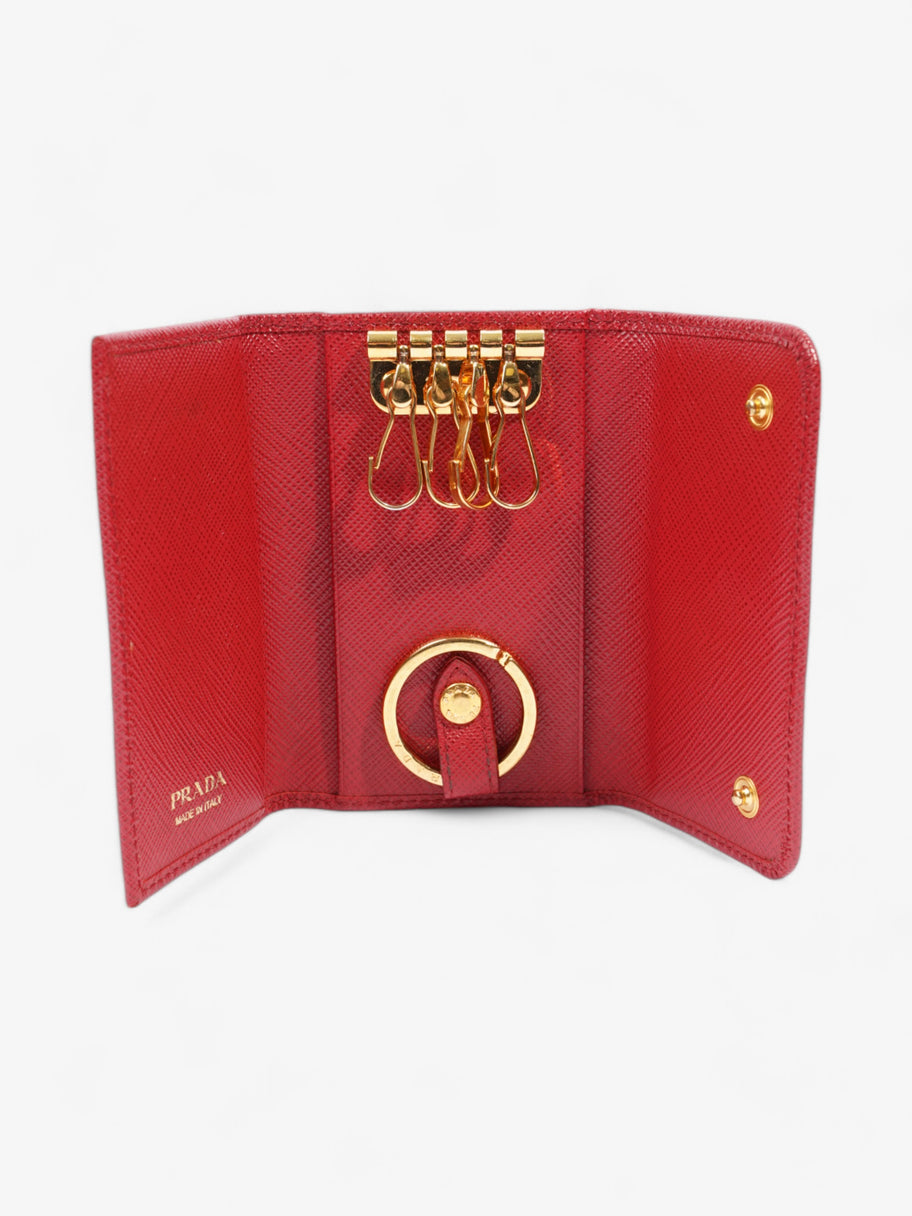 Prada Key Case Red Saffiano Leather Image 6