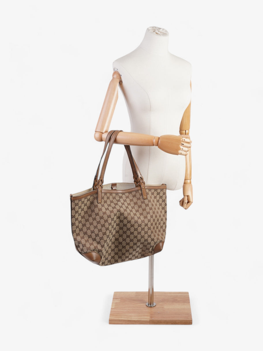 Gucci Tote Beige / Brown Canvas Image 2