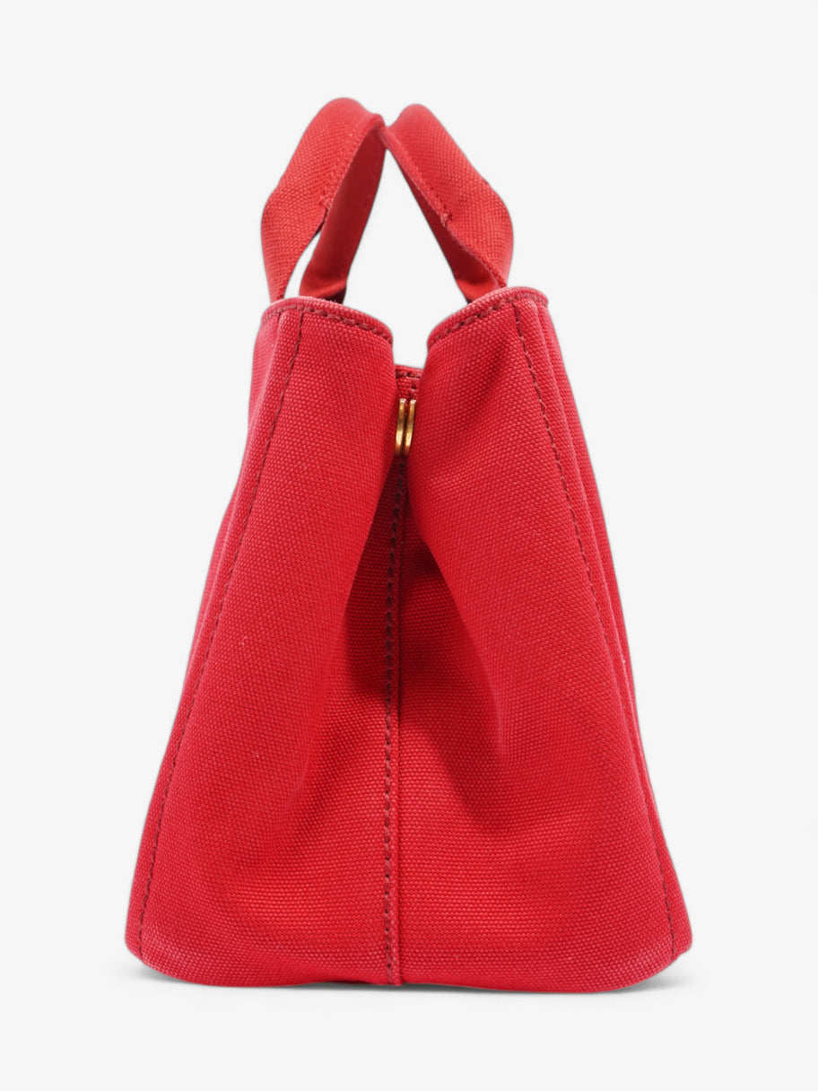 Prada Canapa Tote Red Cotton Image 3