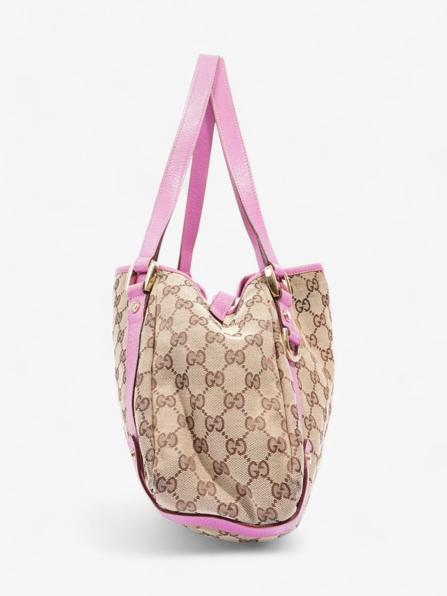 Gucci Tote Bag Supreme / Pink Canvas Image 5