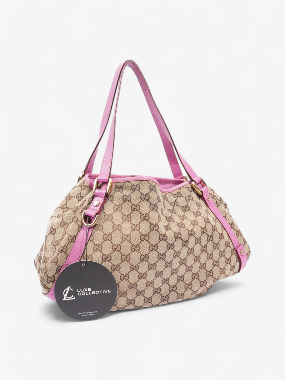 Gucci Tote Bag Supreme / Pink Canvas Image 9