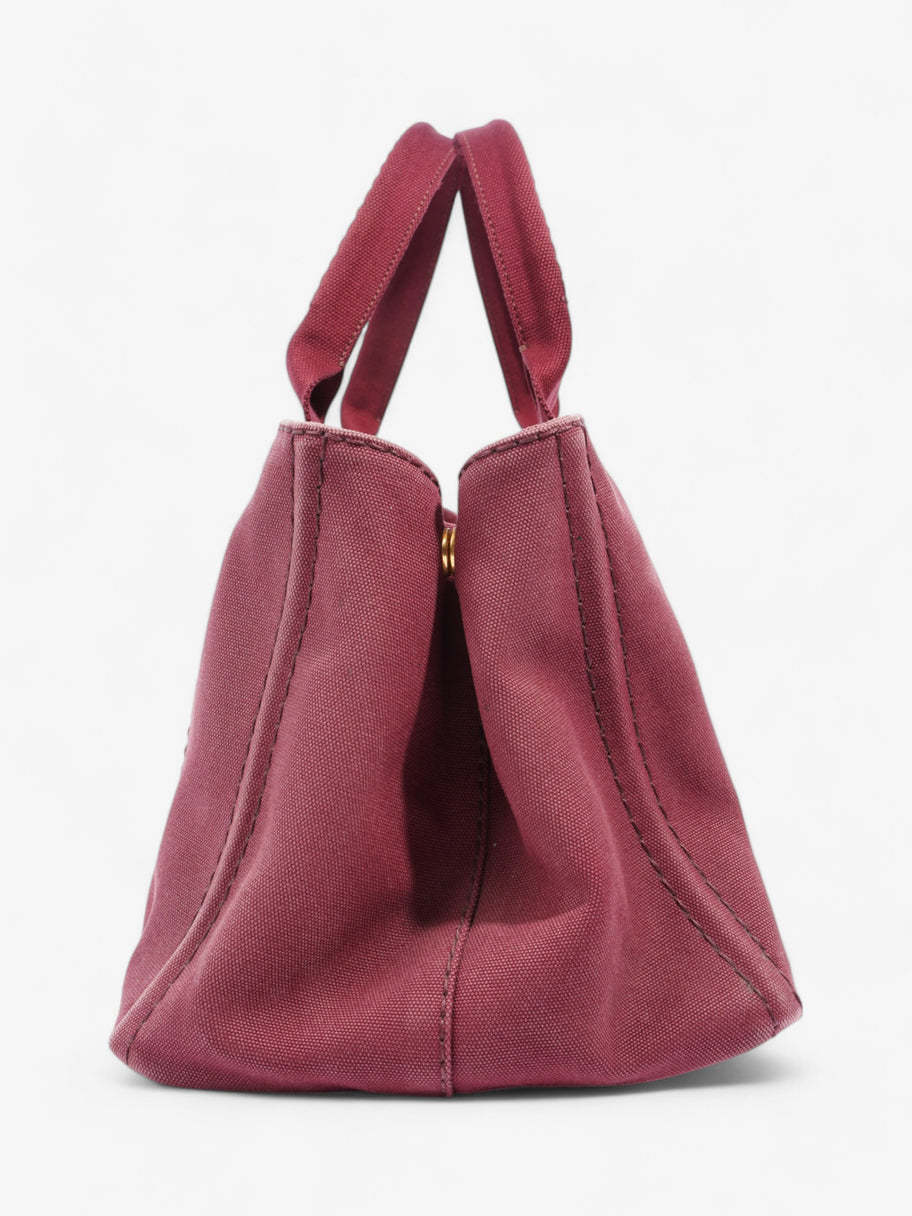 Prada Prada Canapa 2 Way Handbag Bordeaux Cotton Image 3