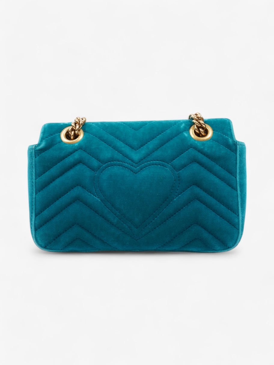 Gucci GG Marmont Turquoise  Velvet Mini Image 4