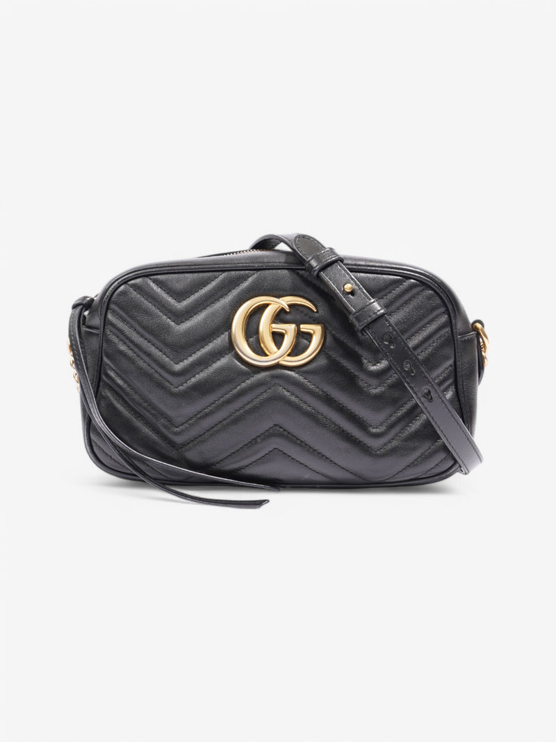  Gucci Marmont Zip Black Matelasse Leather Small