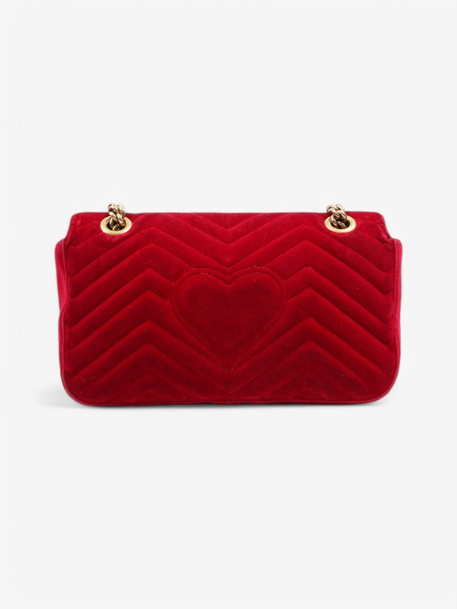 Gucci Marmont Flap Red Velvet Small Image 3