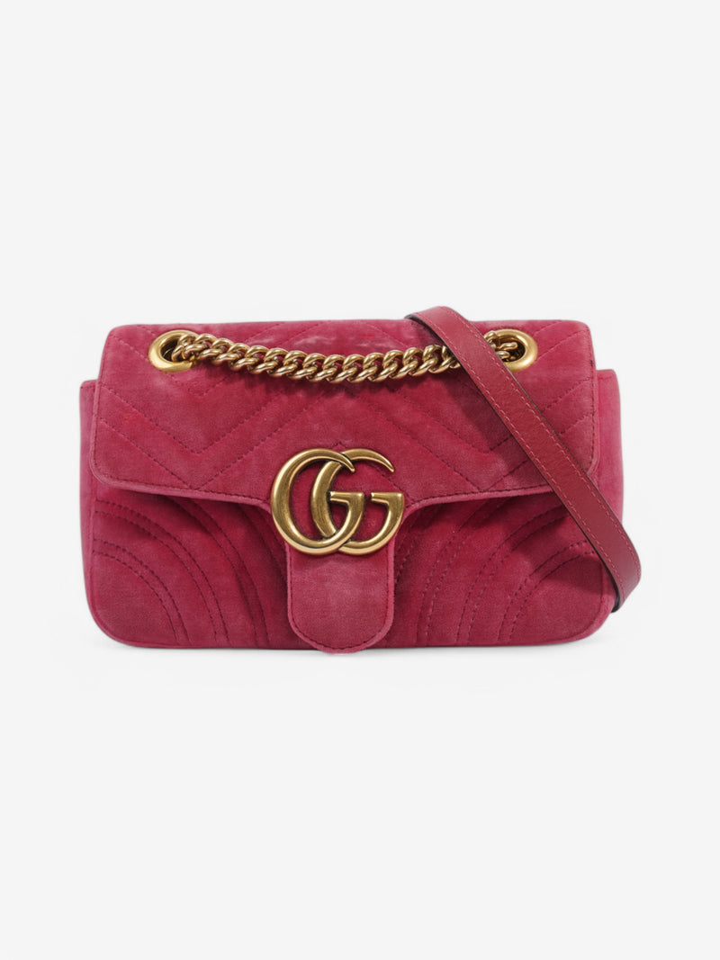  Gucci Marmont Flap Pink Velvet Mini