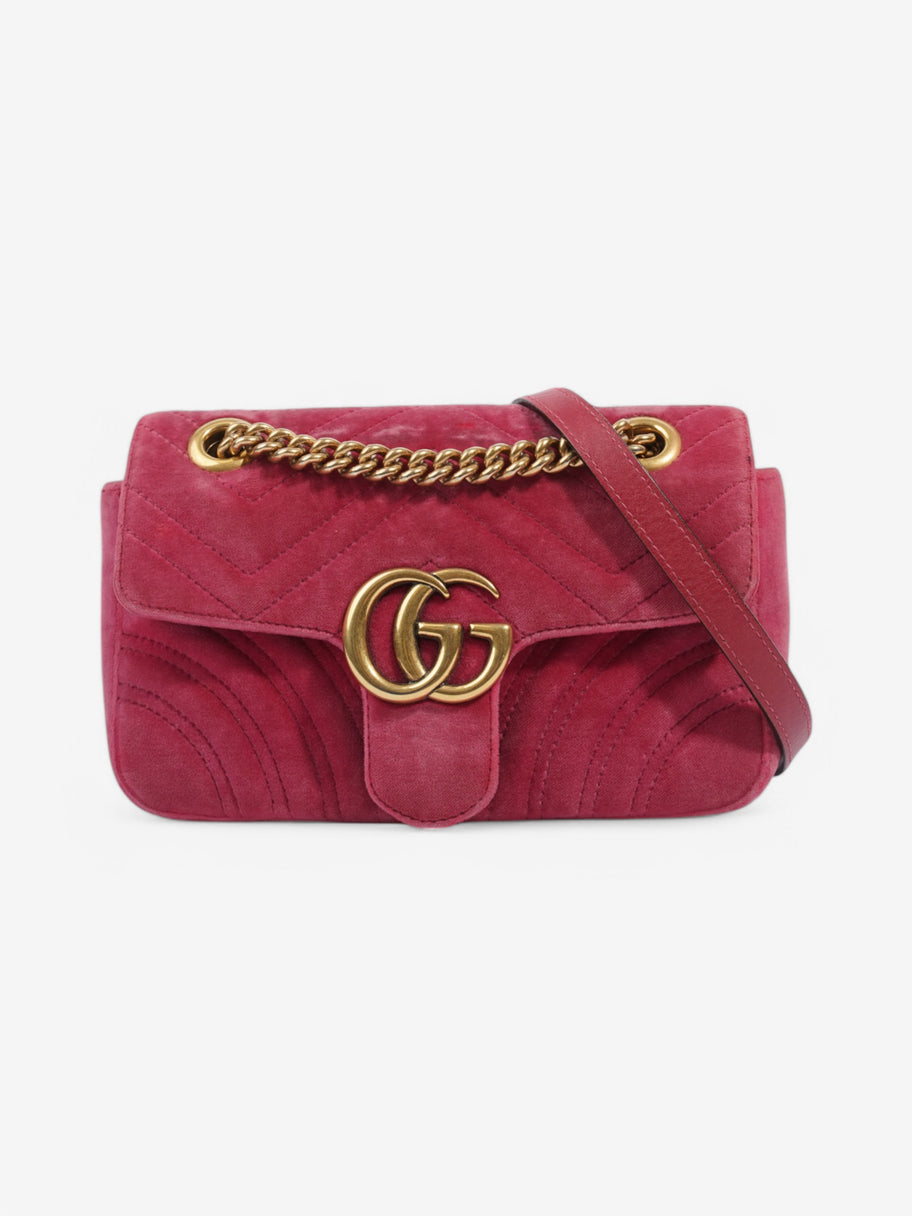 Gucci Marmont Flap Pink Velvet Mini Image 1