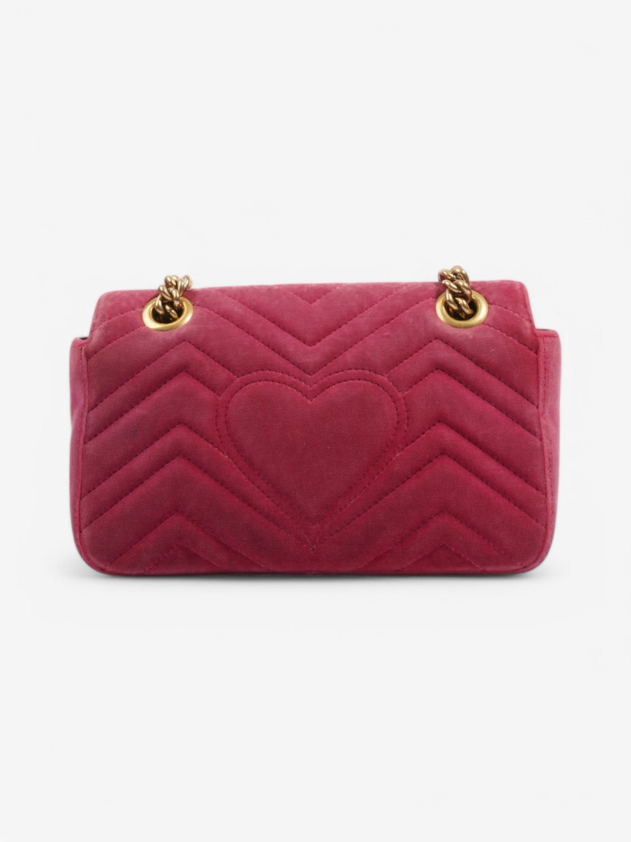 Gucci Marmont Flap Pink Velvet Mini Image 4