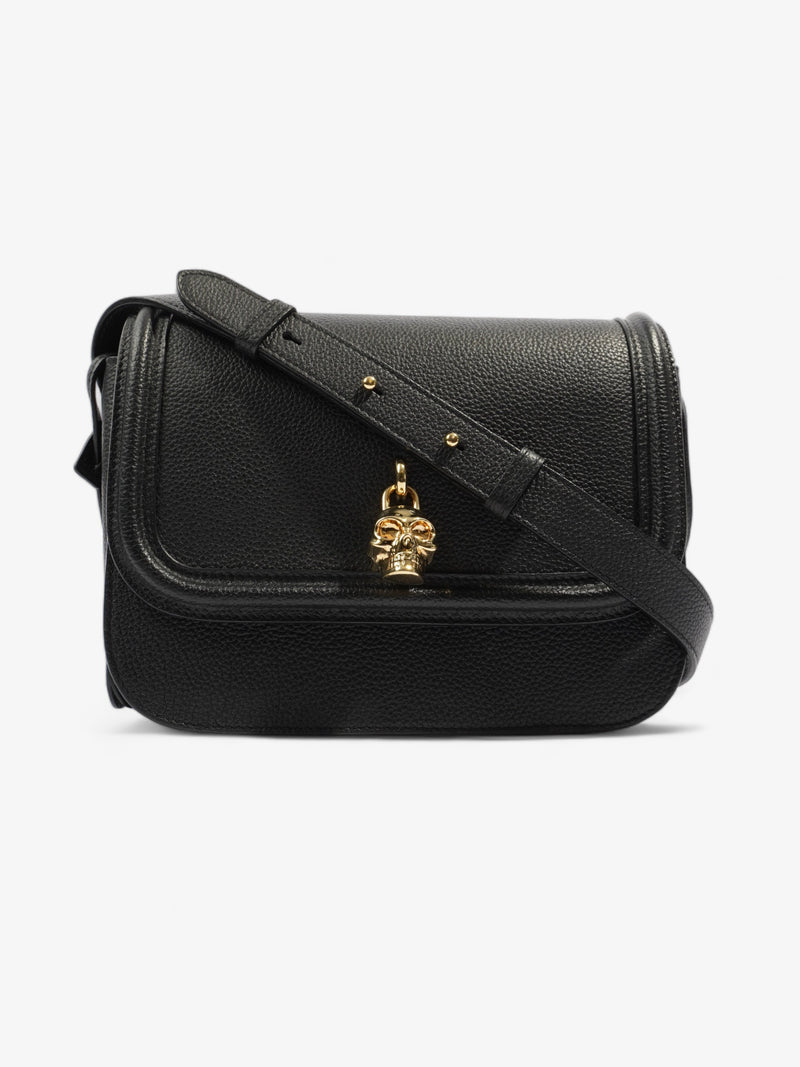  Alexander McQueen Skull Padlock Black Grained Leather