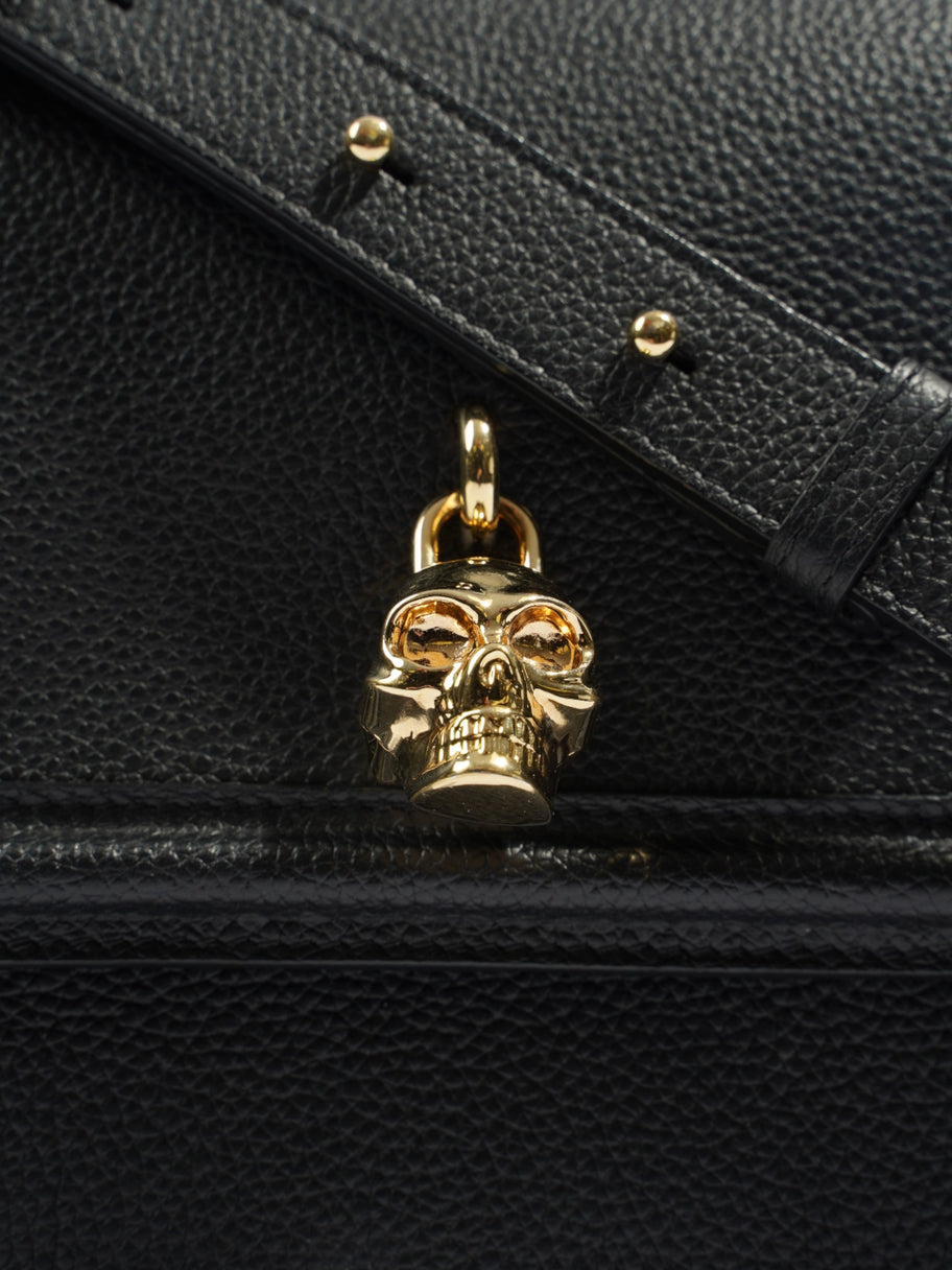 Alexander McQueen Skull Padlock Black Grained Leather Image 3