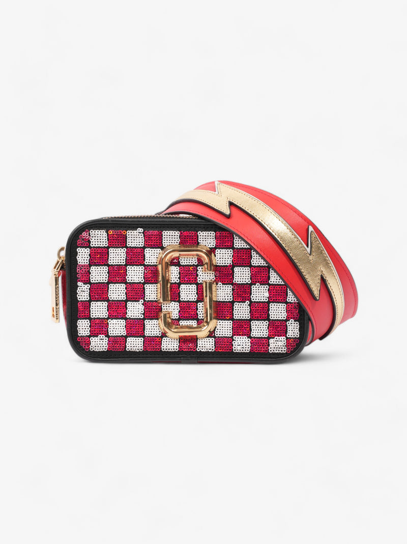  Marc Jacobs The Snapshot Bag Red / Black / White Sequin