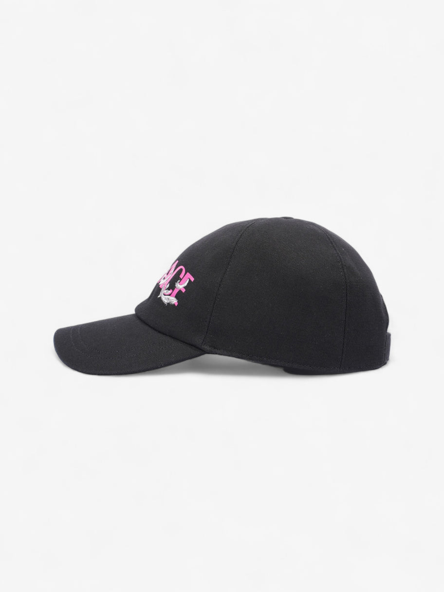 Versace Logo Cap Black / Pink Cotton 58 Image 3