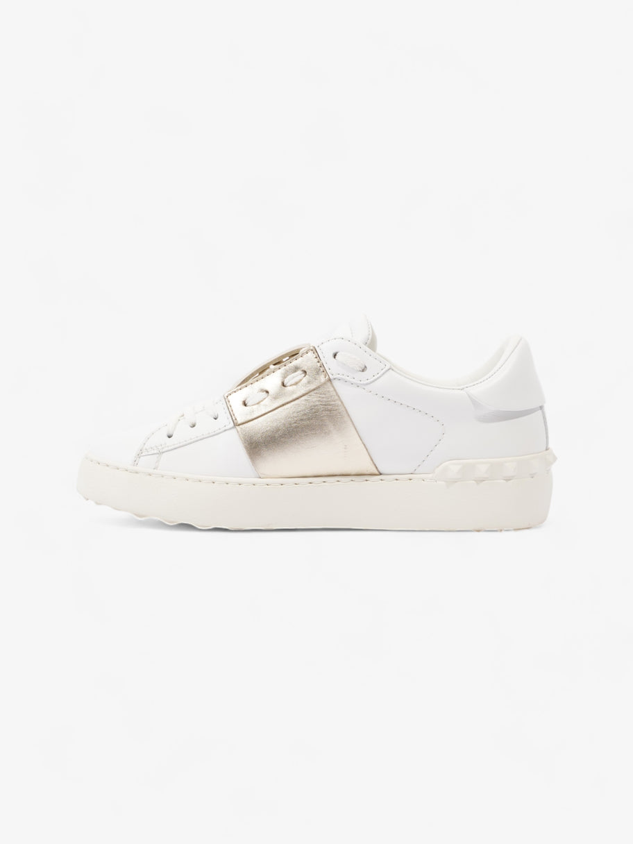 Valentino Rockstud Low Top Sneakers White / Gold Leather EU 37.5 UK 4.5 Image 3