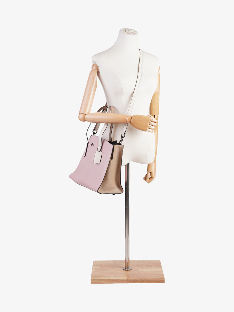 Coach Charlie Carryall Pink / White Leather Image 2