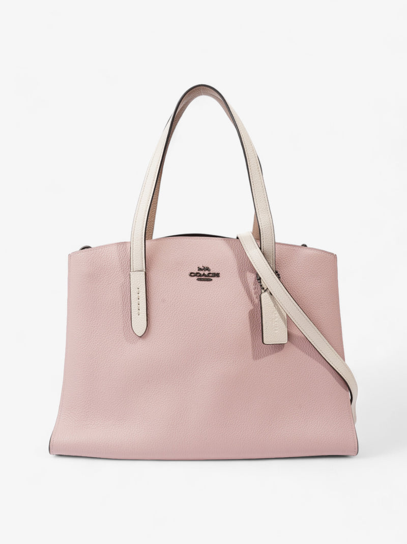  Coach Charlie Carryall Pink / White Leather