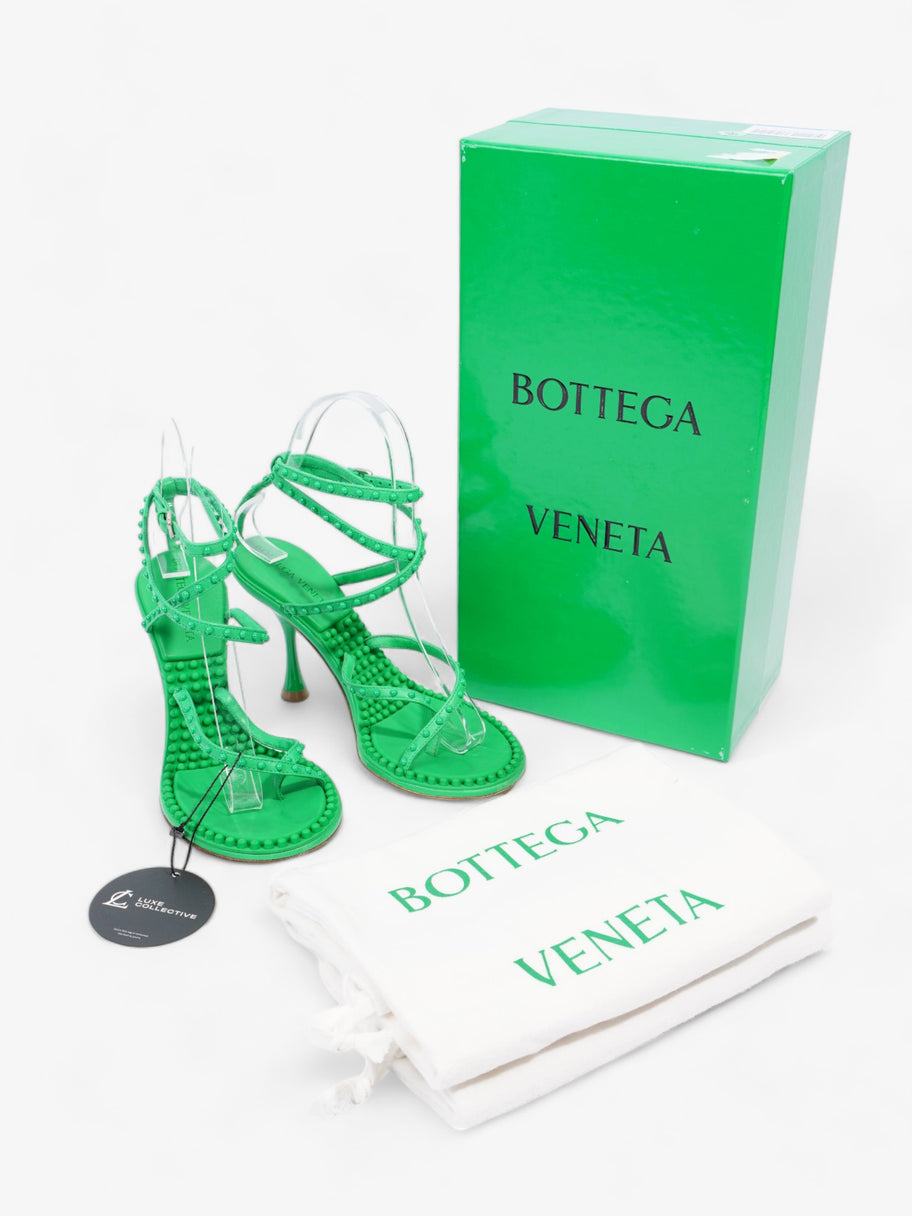 Bottega Veneta Lagoon Bubble Sandals 70 Green Leather EU 34 UK 1 Image 10