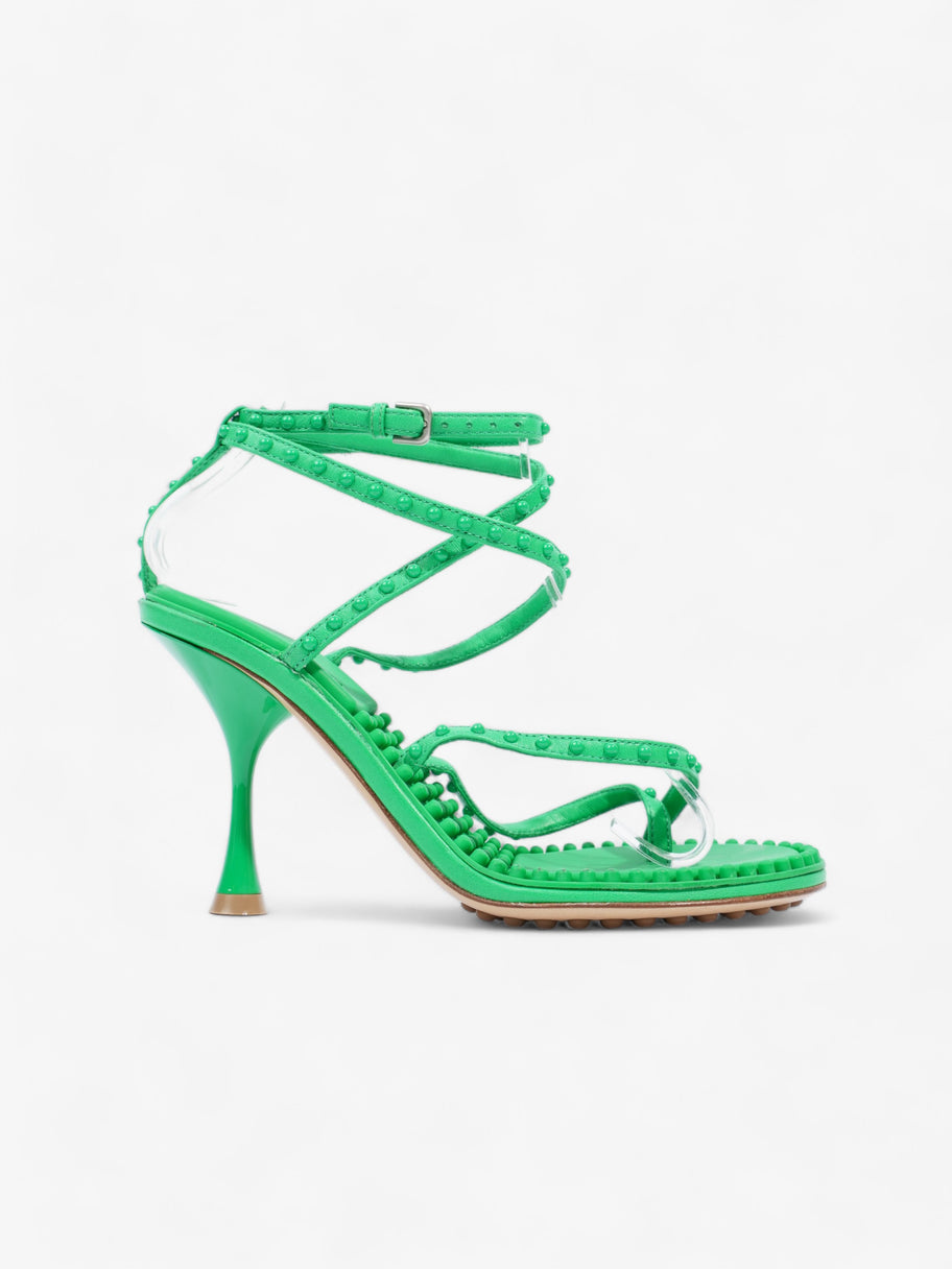 Bottega Veneta Lagoon Bubble Sandals 70 Green Leather EU 34 UK 1 Image 1