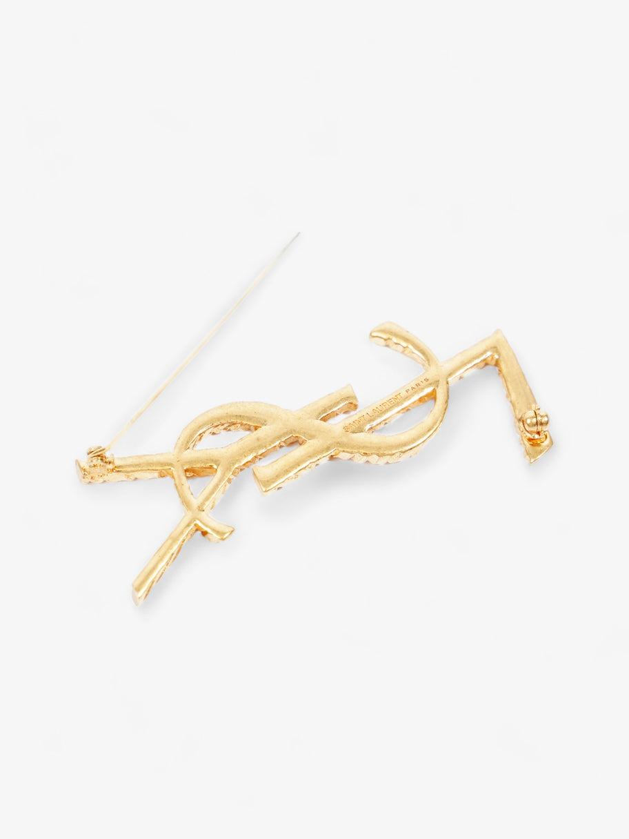 Saint Laurent Cassandre YSL Brooch Gold Brass Image 4