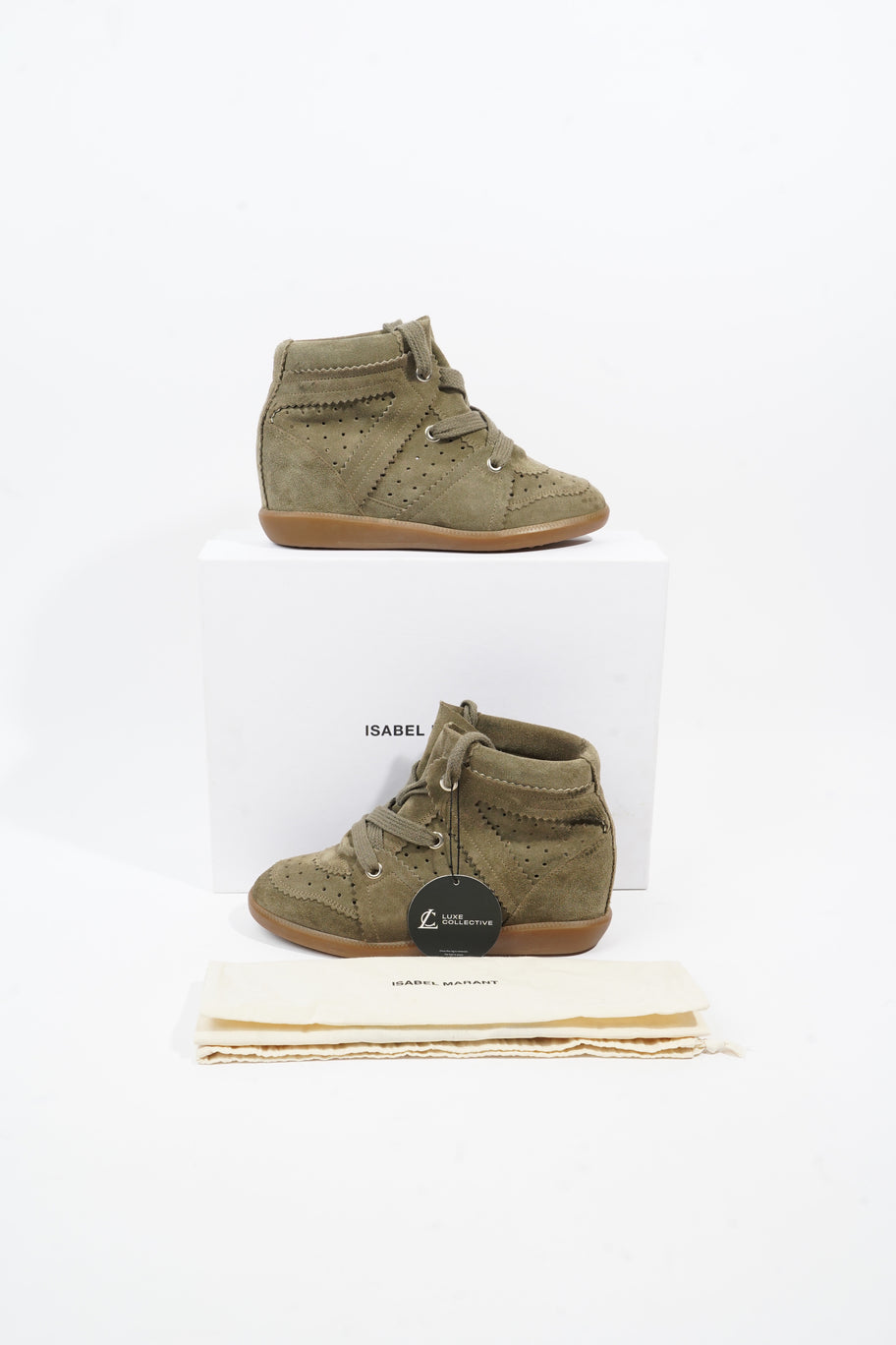 Isabel Marant Bobby Sneaker Khaki Suede EU 37 UK 4 Image 9