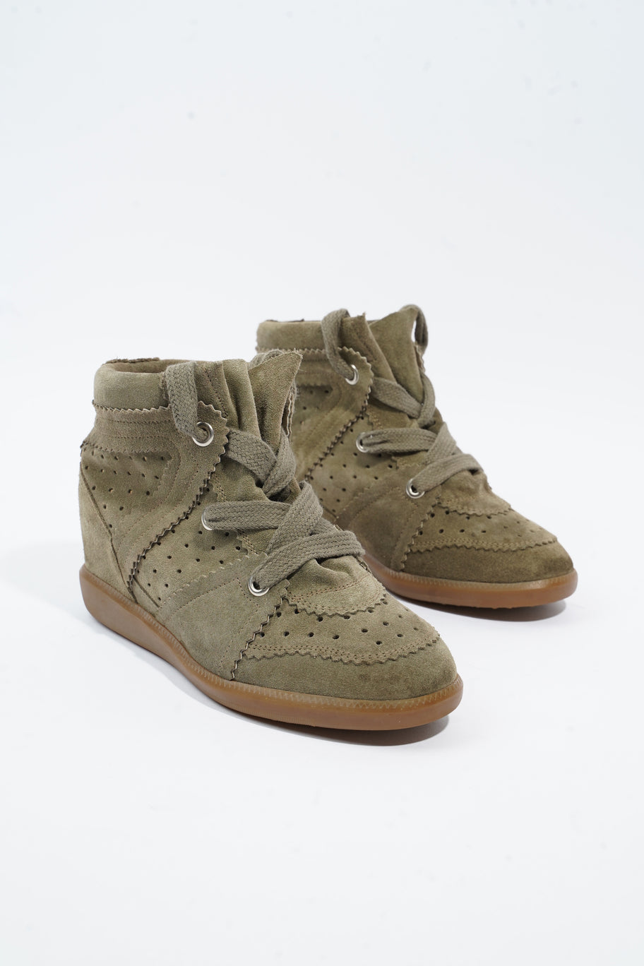 Isabel Marant Bobby Sneaker Khaki Suede EU 37 UK 4 Image 2