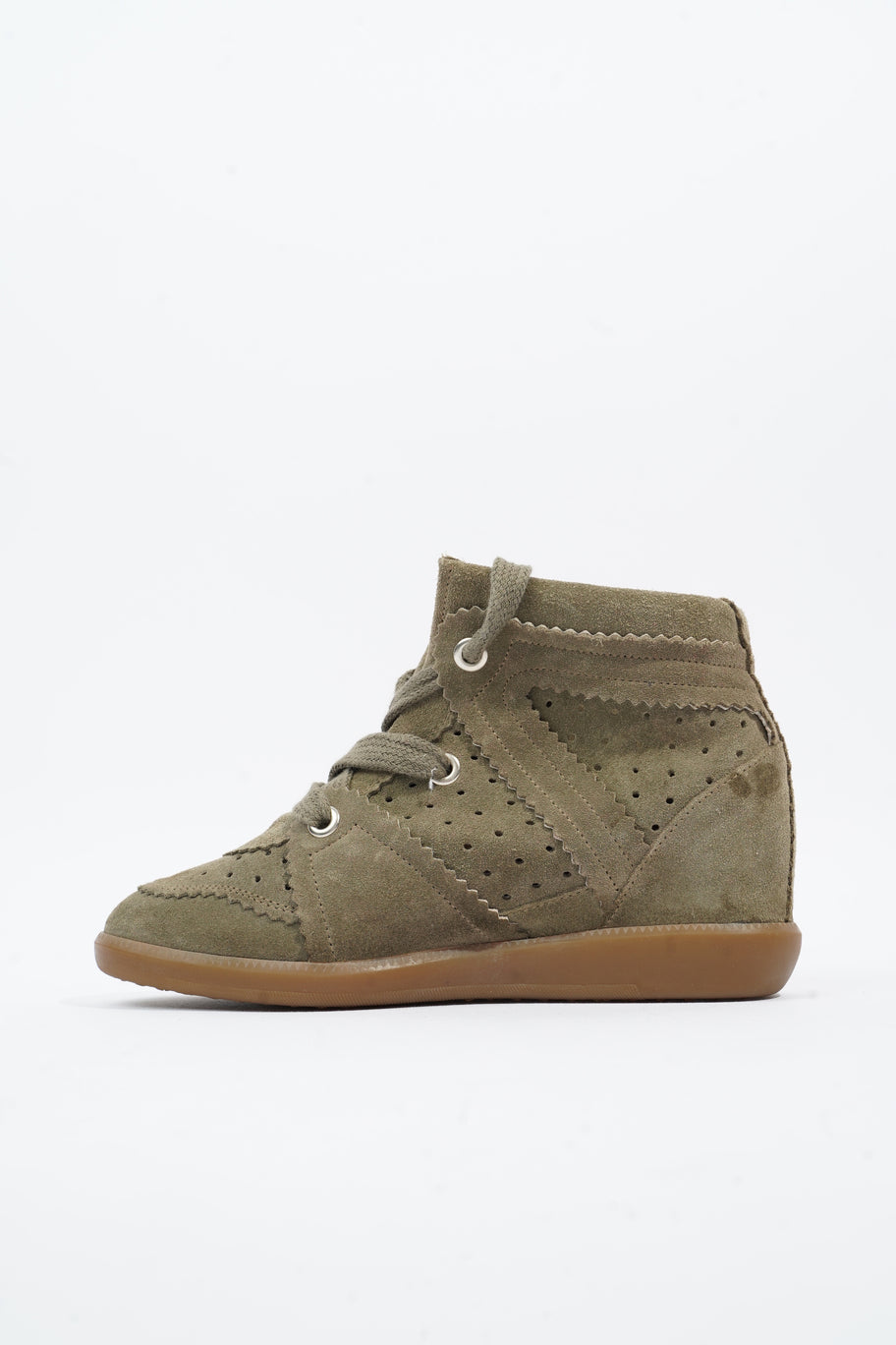 Isabel Marant Bobby Sneaker Khaki Suede EU 37 UK 4 Image 3