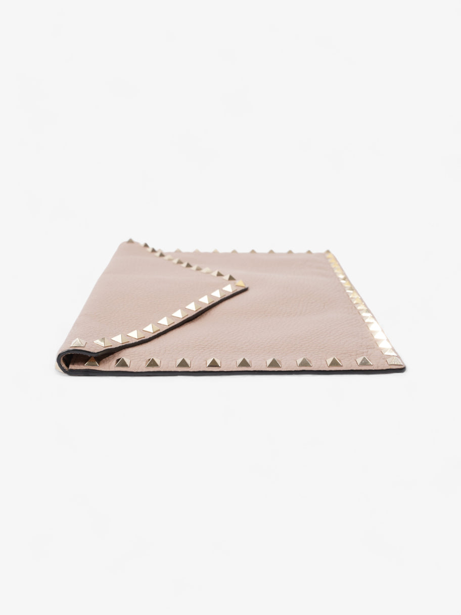 Valentino Rockstud Envelope Clutch Dusty Pink Calfskin Leather Image 5