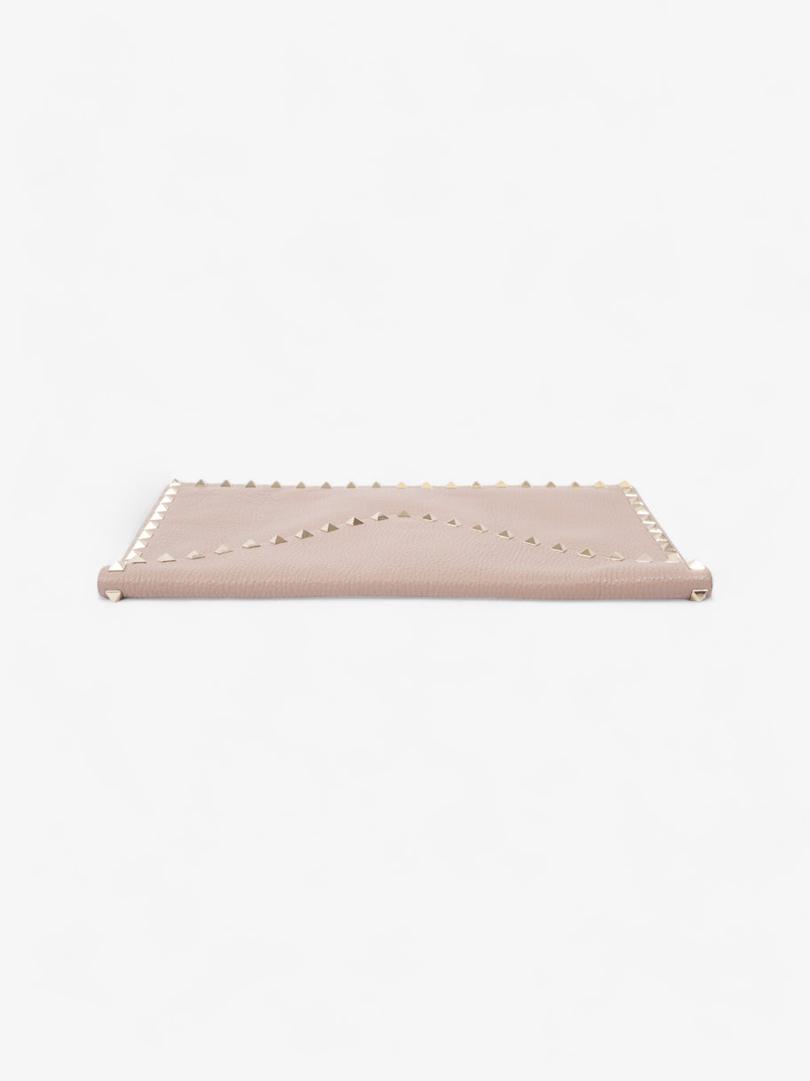 Valentino Rockstud Envelope Clutch Dusty Pink Calfskin Leather Image 7