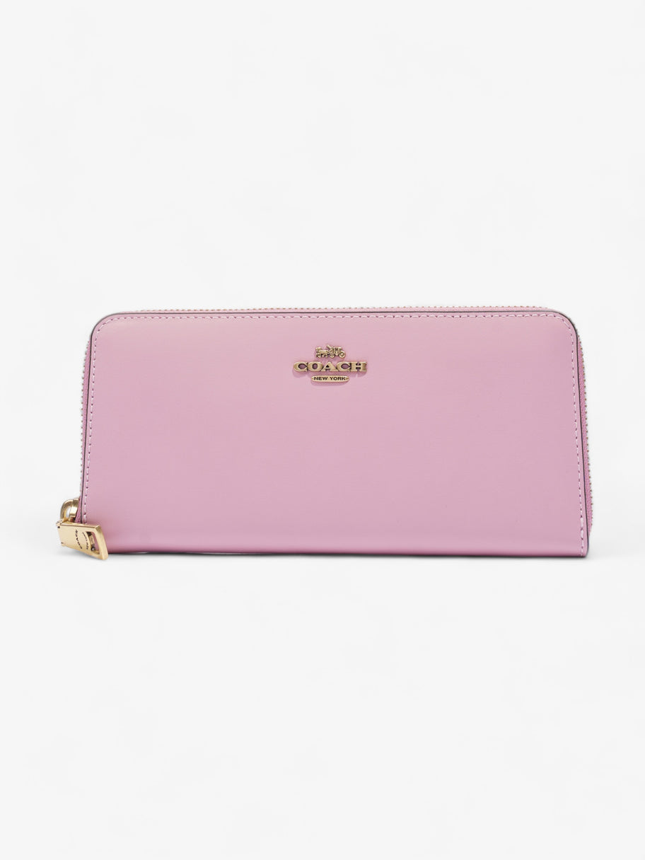 Accordion Zip Wallet Pink Leather Image 1