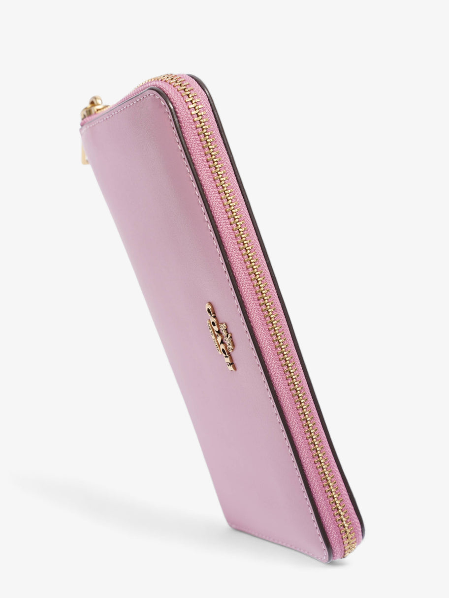 Accordion Zip Wallet Pink Leather Image 8