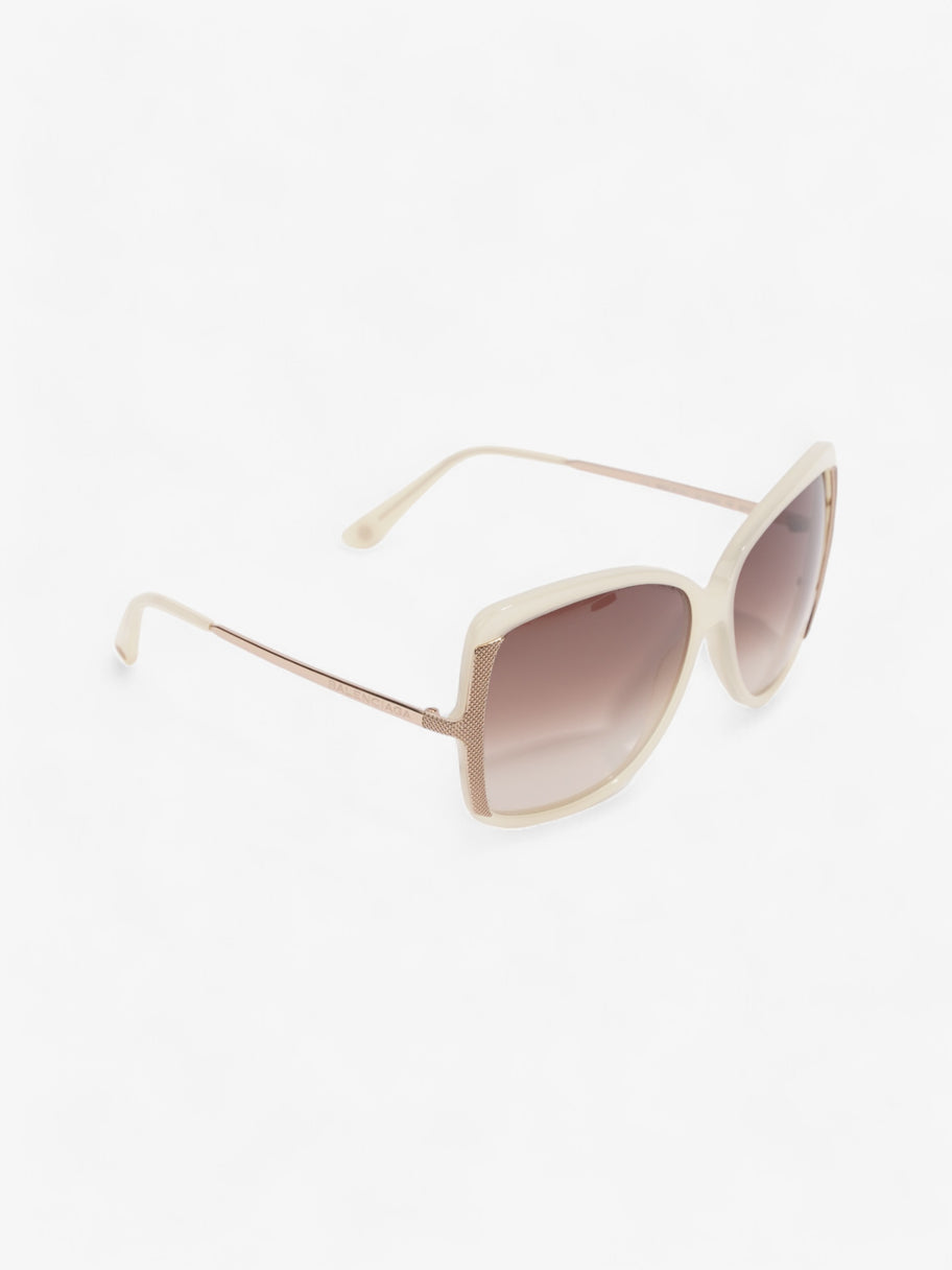 Balenciaga Oversized Gradiant Sunglasses Cream / Rose Gold Acetate 130mm Image 5